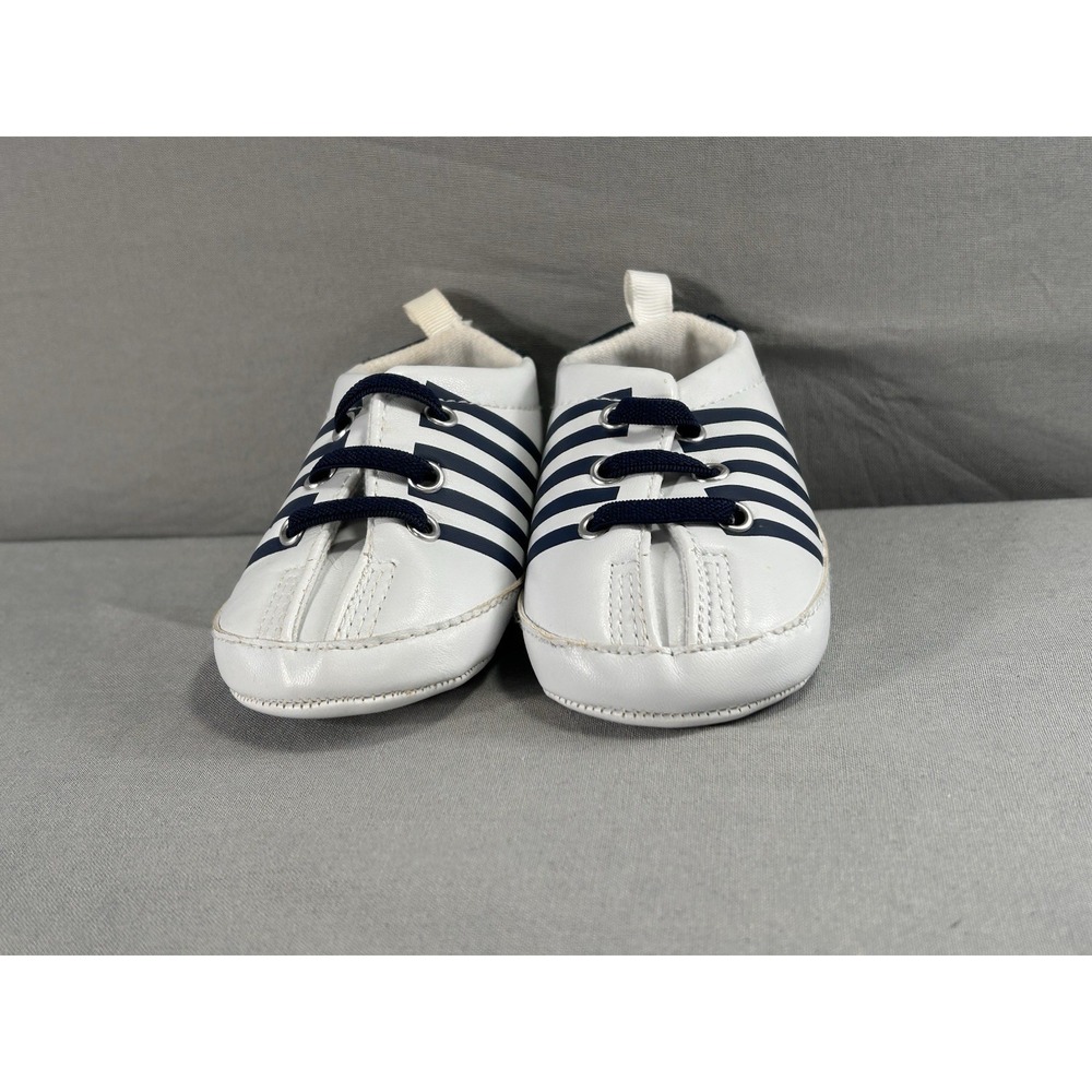 K-Swiss Baby‎ Shoes 3 Sneaker Style White With Navy Stripes
